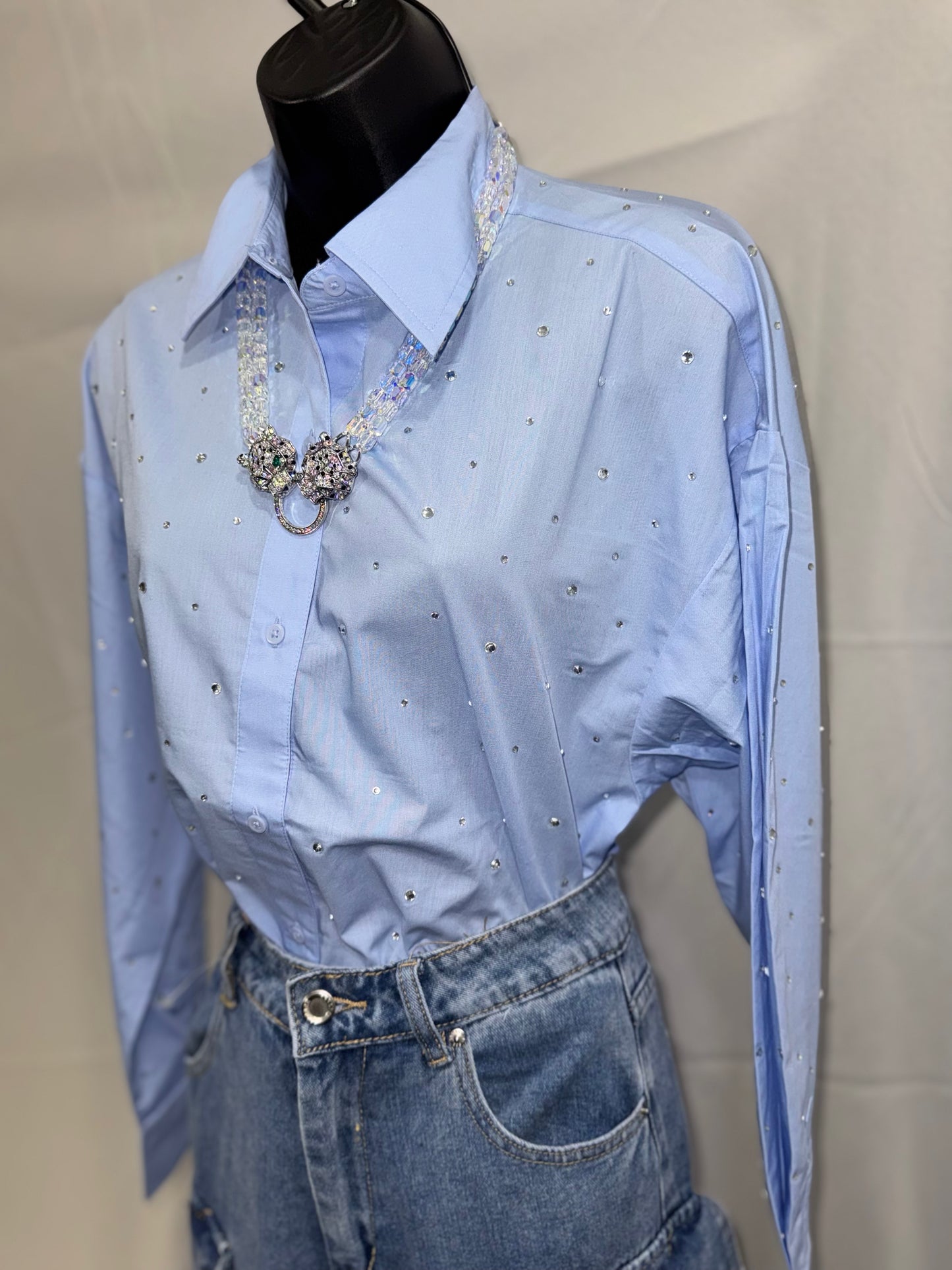 Luna Crystal Oxford- Shirt
