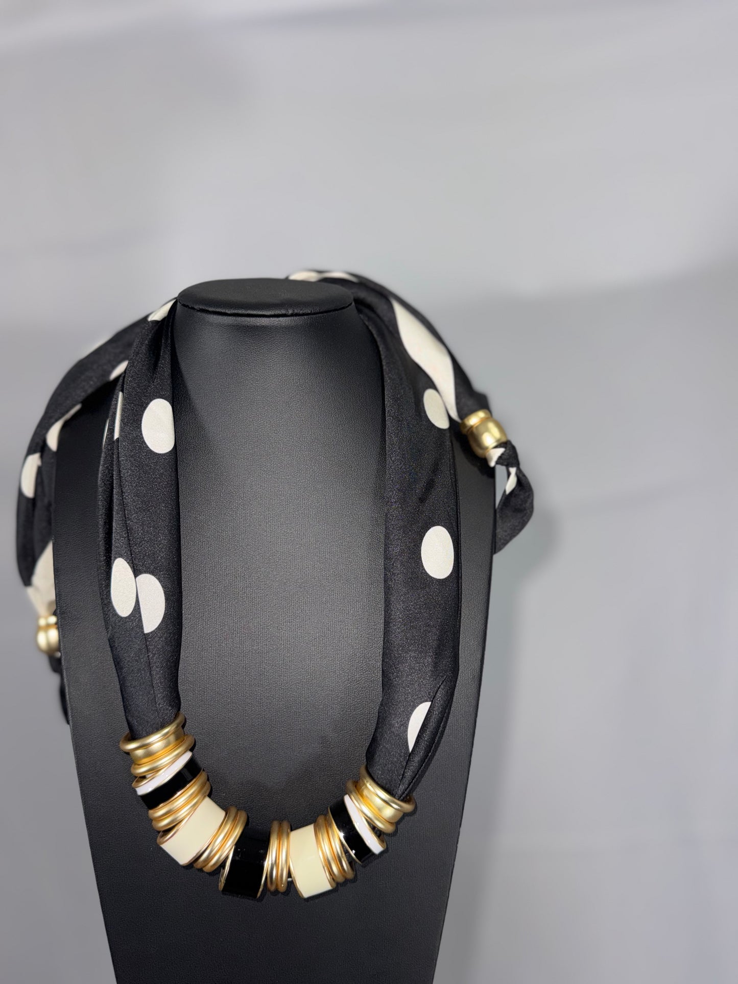 Dot Deco Ring Scarf Necklace