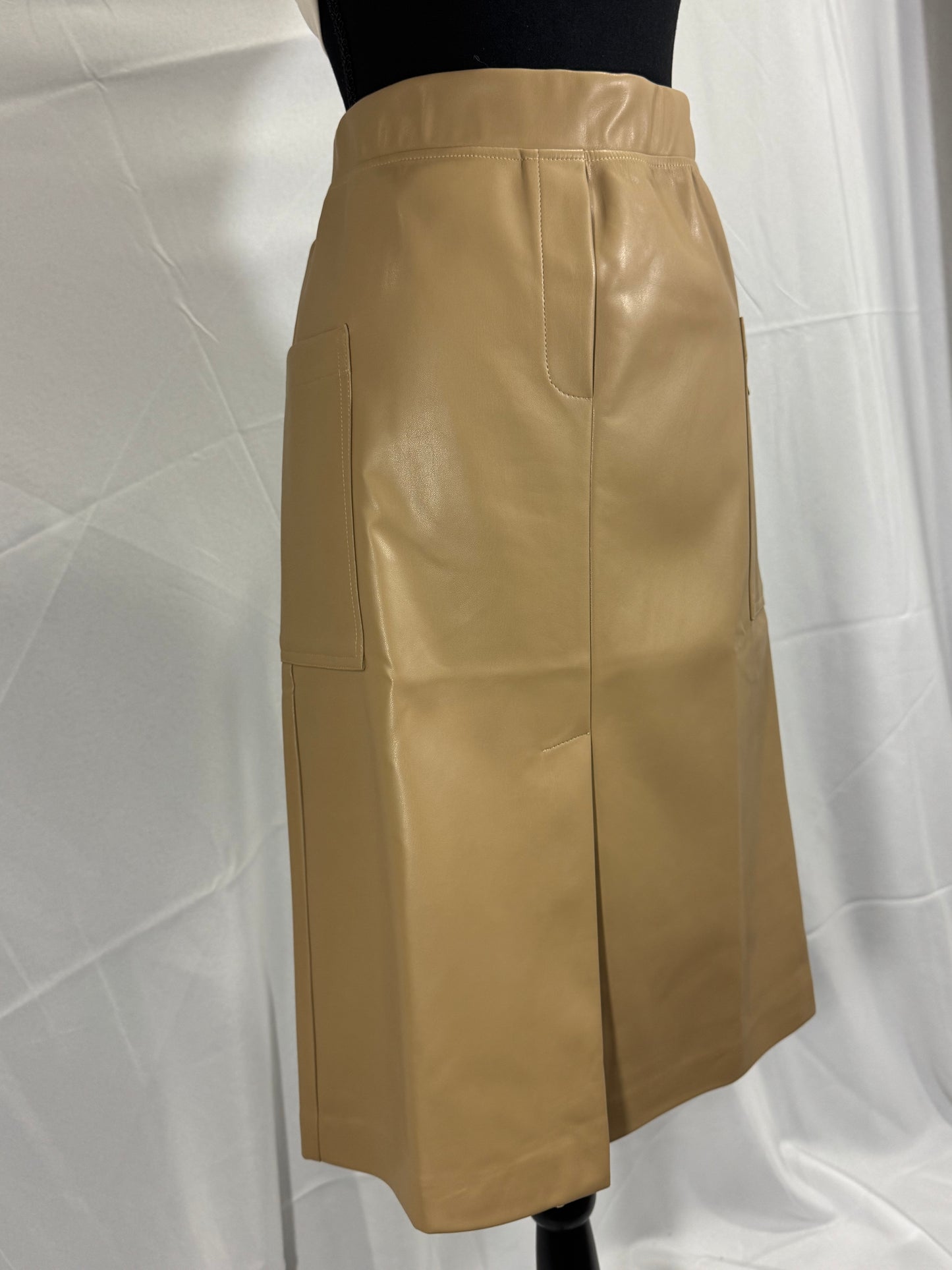 Command Cut leather skirt