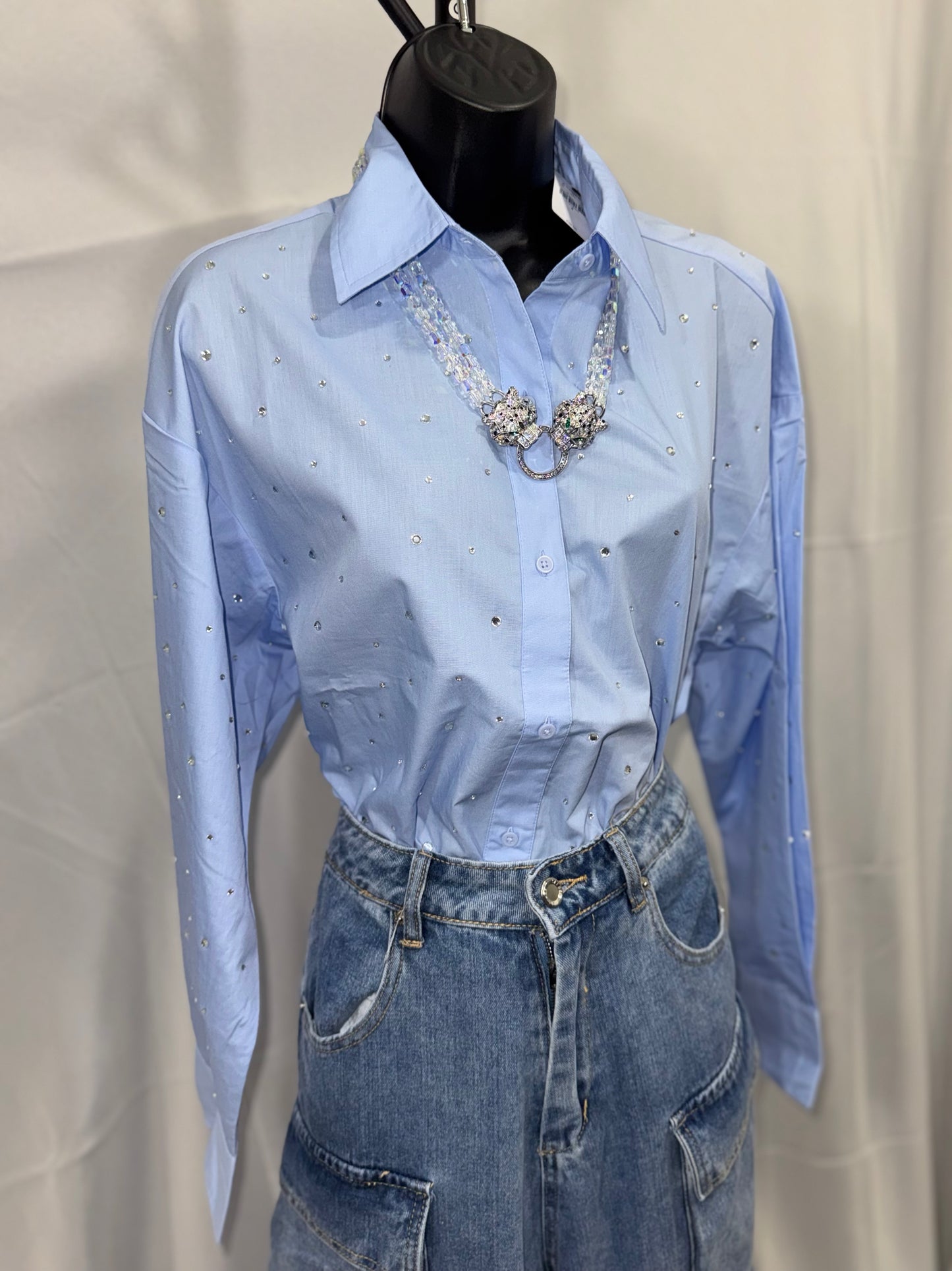 Luna Crystal Oxford- Shirt
